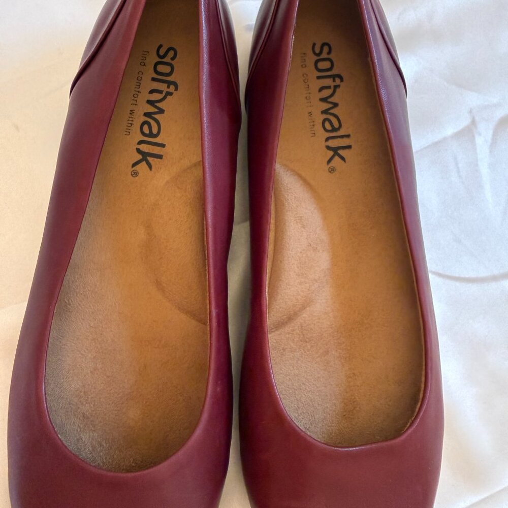 SoftWalk Sonoma Women's Ballet Flats Burgundy Sz 7.5M - Picture 3 of 5